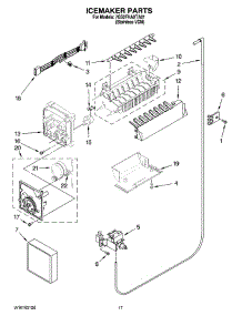 10 - Icemaker Parts parts for Whirlpool Refrigerator 7GS2FHAXTA01 from AppliancePartsPros.com