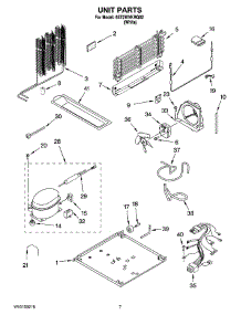 04 - Unit Parts parts for Whirlpool Refrigerator 5ET2WVKRQ02 from AppliancePartsPros.com