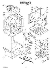 02 - Liner Parts parts for Whirlpool Refrigerator 5GR9SHKXLQ04 from AppliancePartsPros.com