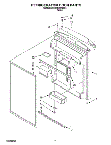04 - Refrigerator Door Parts parts for Whirlpool Refrigerator 5GR9SHKXLQ04 from AppliancePartsPros.com