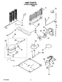 05 - Unit Parts parts for Whirlpool Refrigerator 5GR9SHKXLQ04 from AppliancePartsPros.com
