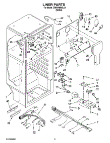 03 - Liner Parts parts for Whirlpool Refrigerator ER8YHMXSL01 from AppliancePartsPros.com