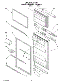 02 - Door Parts parts for Whirlpool Refrigerator ER8VHMXTQ01 from AppliancePartsPros.com