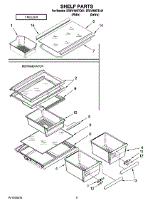 06 - Shelf Parts, Optional Parts parts for Whirlpool Refrigerator ER8VHMXTQ01 from AppliancePartsPros.com