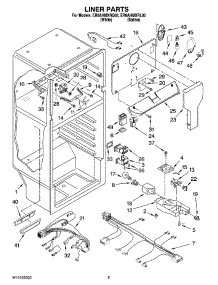 03 - Liner Parts parts for Whirlpool Refrigerator ER8AHMXRL02 from AppliancePartsPros.com
