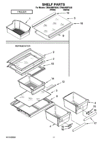 06 - Shelf Parts, Optional Parts (Not Included) parts for Whirlpool Refrigerator ER8AHMXRL02 from AppliancePartsPros.com