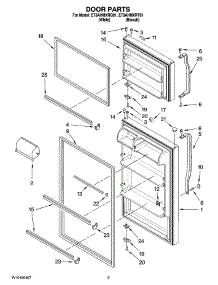 02 - Door Parts parts for Whirlpool Refrigerator ET8AHMXRQ01 from AppliancePartsPros.com