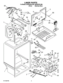 02 - Liner Parts parts for Whirlpool Refrigerator 5GR2SHKXLQ04 from AppliancePartsPros.com
