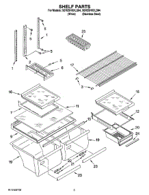 03 - Shelf Parts parts for Whirlpool Refrigerator 5GR2SHKXLQ04 from AppliancePartsPros.com