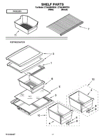 06 - Shelf Parts, Optional Parts parts for Whirlpool Refrigerator ET8AHMXRT01 from AppliancePartsPros.com