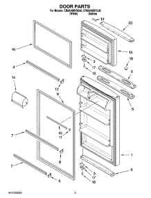 02 - Door Parts parts for Whirlpool Refrigerator ER8AHMXRQ02 from AppliancePartsPros.com