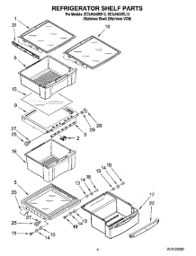 03 - Refrigerator Shelf Parts parts for Whirlpool Refrigerator EC3JHAXRL13 from AppliancePartsPros.com