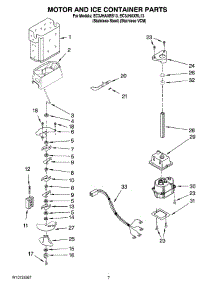 05 - Motor And Ice Container Parts parts for Whirlpool Refrigerator EC3JHAXRL13 from AppliancePartsPros.com