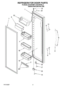 06 - Refrigerator Door Parts parts for Whirlpool Refrigerator EC3JHAXRL13 from AppliancePartsPros.com