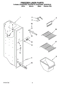04 - Freezer Liner Parts parts for Whirlpool Refrigerator ED2GHEXNB06 from AppliancePartsPros.com