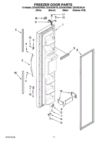 07 - Freezer Door Parts parts for Whirlpool Refrigerator ED2GHEXNB06 from AppliancePartsPros.com