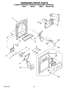 08 - Dispenser Front Parts parts for Whirlpool Refrigerator ED2GHEXNB06 from AppliancePartsPros.com