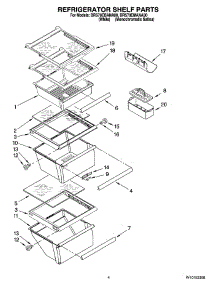 03 - Refrigerator Shelf Parts parts for Whirlpool Refrigerator BRS70EMANA00 from AppliancePartsPros.com