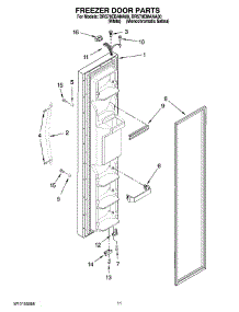 07 - Freezer Door Parts parts for Whirlpool Refrigerator BRS70EMANA00 from AppliancePartsPros.com