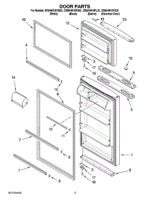 02 - Door Parts parts for Whirlpool Refrigerator ER8AHKXRS02 from AppliancePartsPros.com