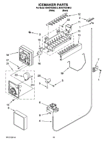 12 - Icemaker Parts, Optional Parts parts for Whirlpool Refrigerator ED5GTGXNQ12 from AppliancePartsPros.com