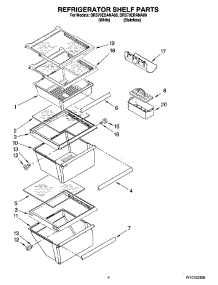 03 - Refrigerator Shelf Parts parts for Whirlpool Refrigerator BRS70EBANA00 from AppliancePartsPros.com