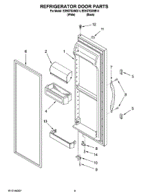 06 - Refrigerator Door Parts parts for Whirlpool Refrigerator ED5GTGXNQ14 from AppliancePartsPros.com
