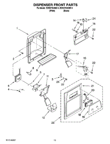 08 - Dispenser Front Parts parts for Whirlpool Refrigerator ED5GTGXNQ14 from AppliancePartsPros.com