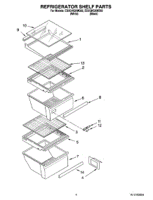 03 - Refrigerator Shelf Parts parts for Whirlpool Refrigerator ED2GHGXMQ02 from AppliancePartsPros.com