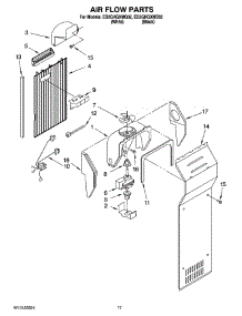 10 - Air Flow Parts parts for Whirlpool Refrigerator ED2GHGXMQ02 from AppliancePartsPros.com