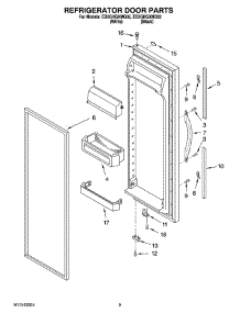 06 - Refrigerator Door Parts parts for Whirlpool Refrigerator ED2GHGXMB02 from AppliancePartsPros.com