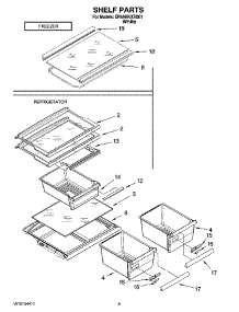 05 - Shelf Parts, Optional Parts parts for Whirlpool Refrigerator ER6AHKXSQ01 from AppliancePartsPros.com