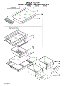 05 - Shelf Parts, Optional Parts (Not Included) parts for Whirlpool Refrigerator ER8AHKXRL03 from AppliancePartsPros.com