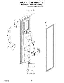 07 - Freezer Door Parts parts for Whirlpool Refrigerator EC3JHAXRS13 from AppliancePartsPros.com