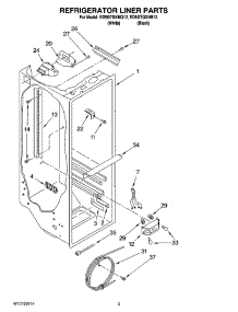 02 - Refrigerator Liner Parts parts for Whirlpool Refrigerator ED5GTGXNB12 from AppliancePartsPros.com