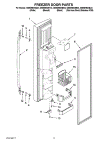 07 - Freezer Door Parts parts for Whirlpool Refrigerator GS6SHEXNB04 from AppliancePartsPros.com