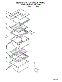 03 - Refrigerator Shelf Parts parts for Whirlpool Refrigerator ED5GTGXNB14 from AppliancePartsPros.com