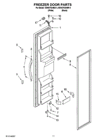 07 - Freezer Door Parts parts for Whirlpool Refrigerator ED5GTGXNB14 from AppliancePartsPros.com