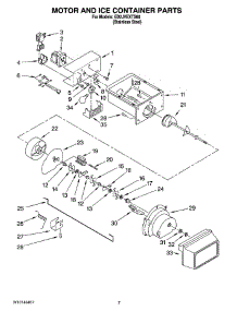 05 - Motor And Ice Container Parts parts for Whirlpool Refrigerator ED2JVEXTS00 from AppliancePartsPros.com