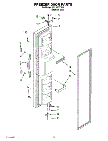 07 - Freezer Door Parts parts for Whirlpool Refrigerator ED2JVEXTS00 from AppliancePartsPros.com