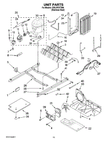 09 - Unit Parts parts for Whirlpool Refrigerator ED2JVEXTS00 from AppliancePartsPros.com