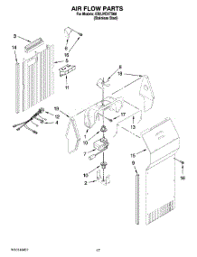 10 - Air Flow Parts parts for Whirlpool Refrigerator ED2JVEXTS00 from AppliancePartsPros.com
