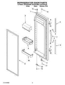 06 - Refrigerator Door Parts parts for Whirlpool Refrigerator ED5VHEXSL00 from AppliancePartsPros.com
