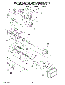 05 - Motor And Ice Container Parts parts for Whirlpool Refrigerator ED5CHQXKB06 from AppliancePartsPros.com