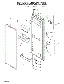 06 - Refrigerator Door Parts parts for Whirlpool Refrigerator ED5CHQXKB06 from AppliancePartsPros.com