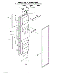 07 - Freezer Door Parts parts for Whirlpool Refrigerator ED5CHQXKB06 from AppliancePartsPros.com
