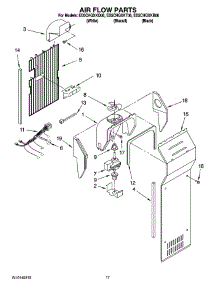 10 - Air Flow Parts parts for Whirlpool Refrigerator ED5CHQXKB06 from AppliancePartsPros.com