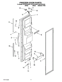 07 - Freezer Door Parts parts for Whirlpool Refrigerator ED2VHEXSL00 from AppliancePartsPros.com