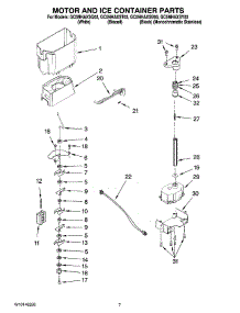 05 - Motor And Ice Container Parts parts for Whirlpool Refrigerator GC5NHAXSQ03 from AppliancePartsPros.com
