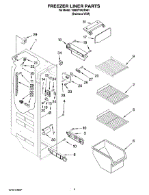 04 - Freezer Liner Parts parts for Whirlpool Refrigerator 7GS5FHAXTA01 from AppliancePartsPros.com